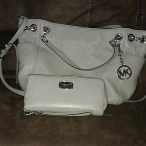 Gray and Silver MK bag